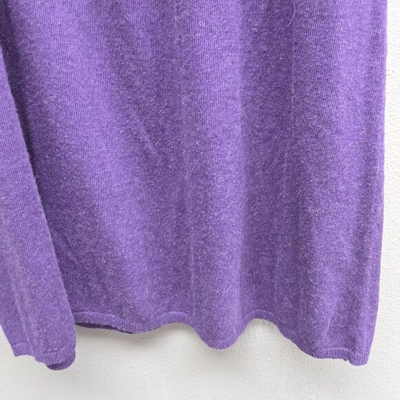Nurture Sweater Dress Womens XL Purple Knit V Neck Empire Waist 3/4 Sleeve - Picture 4 of 10